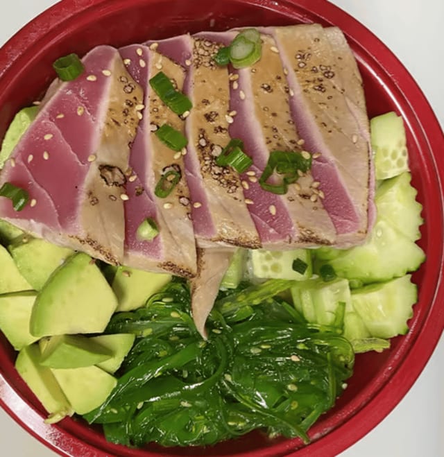 Seared Tuna Sashimi Bowl.