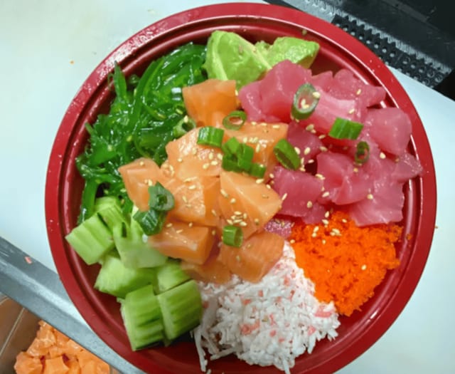 Salmon & Ahi Tuna Poke Bowl.